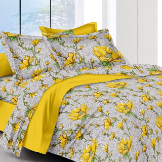 Flat 19% off on 100% Soft Cotton Bedsheets for Double Bed with 2 Pillow Covers